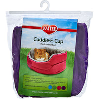 Kaytee Cuddle E-Cup Habitat Floor Sleeper for Small Animals, Plush Bed Design, Durable Fabric, 12 x 10.5 x 5.5 in