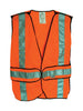 3M Scotchlite Reflective Safety Vest with Reflective Stripe Orange One Size Fits Most