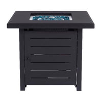 Living Accents 28 in. W Steel Square Propane Fire Pit