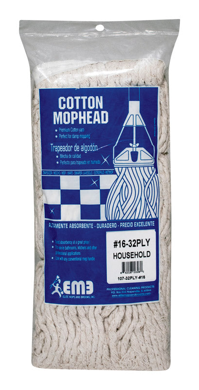 Elite #16 Cut End 32-Ply Cotton Mop Head (Pack of 6)