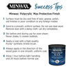 Minwax Polycrylic Max Satin Crystal Clear Water-Based Acrylic Wood Finish Lacquer 1 qt (Pack of 4)
