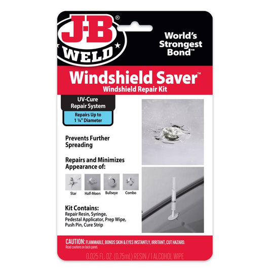 JB Weld Windshield Saver Clear 1-1/4 Dia. in. Coverage Windshield/Glass Sealant Paste 0.75 oz.