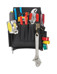 CLC 3.5 in. W X 11 in. H Polyester Electrician's Pouch 10 pocket Black/Tan 1 pc - Deal of The Week