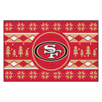 NFL - San Francisco 49ers Holiday Sweater Rug - 19in. x 30in.
