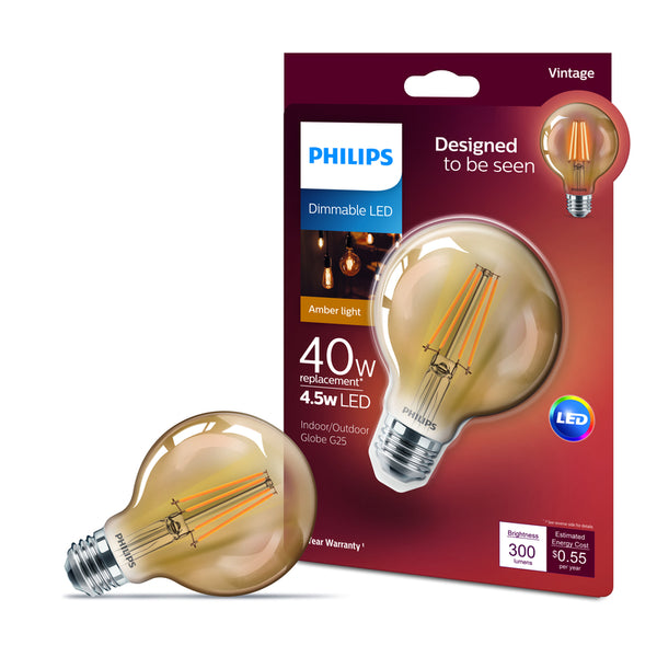LED DIM G25 E26 40W AWW