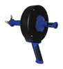 Cobra Blue and Black Plastic Pistol Grip Power Drum Auger with 1/4 in. High Carbon Spring Wire