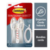 3M Command Medium Plastic Cord Organizer 3.7 in. L 2 pk