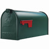 Architectural Mailboxes Elite Classic Galvanized Steel Post Mount Green Mailbox - Open Box