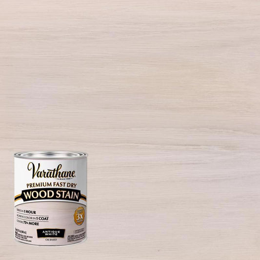 Varathane Premium Fast Dry Semi-Transparent Antique White Wood Stain 1 qt. (Pack of 2)