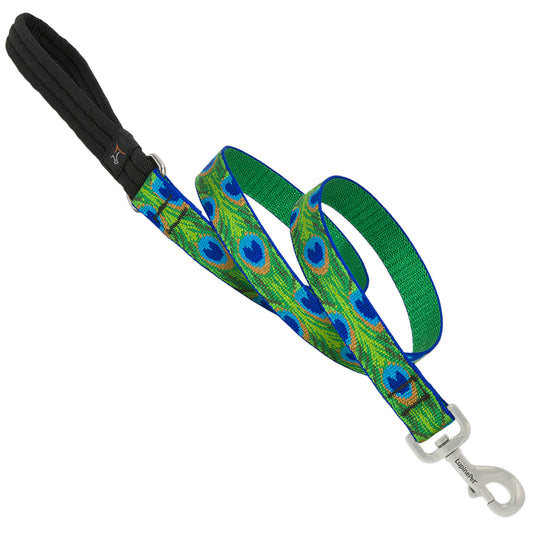 Lupine Pet Original Designs Multicolor Tail Feathers Nylon Dog Leash