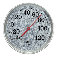 La Crosse Technology Thermometer Galvanized Metal Silver 7 in.