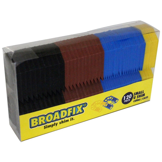 Broadfix Assorted Color High Compressive Strength Small U-Shape Plastic Shims 1.8 W x 8 L in.