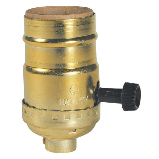 Westinghouse Brass Medium Base Turn Knob Socket 1 pk
