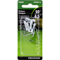 Hillman AnchorWire Silver Conventional Picture Hanger 10 lb. 8 pk (Pack of 10)