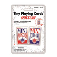 Playmaker Toys Tiny Playing Cards Plastic Blue/Red (Pack of 12)