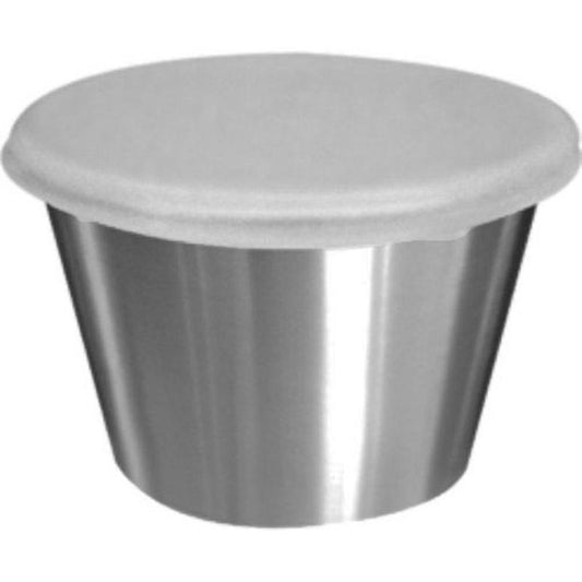 TableCraft Silver ABS/Stainless Steel Dipping Cups w/Lids 15 oz