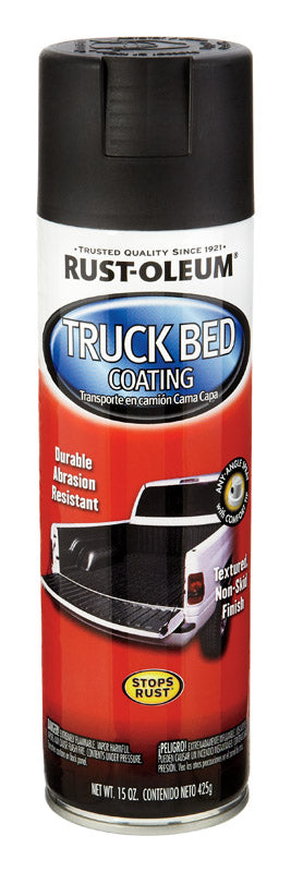 Rust-Oleum Automotive Flat/Matte Black Truck Bed Coating 15 oz. (Pack of 6)