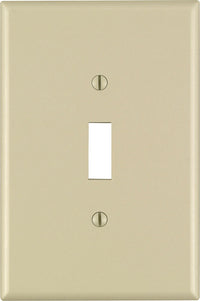 Leviton Ivory 1 gang Thermoset Plastic Toggle Wall Plate 1 pk