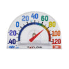 Taylor Window Cling Dial Thermometer 7 in. - Clear, Electrostatic Mount
