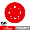 Diablo 5 in. Ceramic Blend Hook and Lock Sanding Disc 40 Grit Ultra Coarse 50 pk