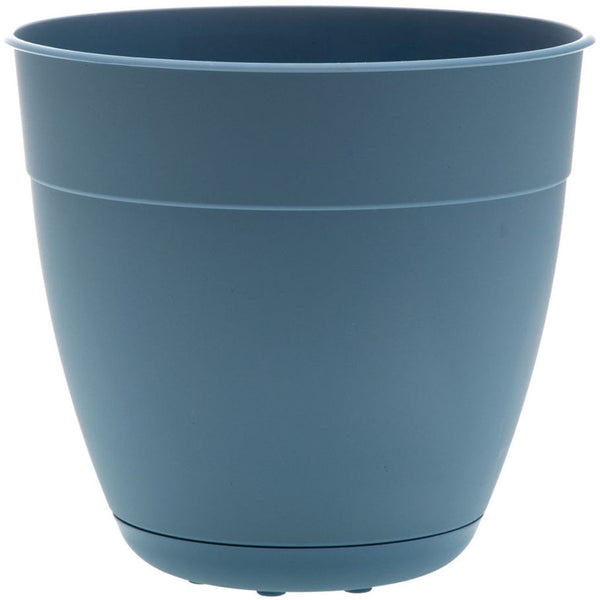 Bloem Dayton Planter 16 in. Dia. Plastic Flower Pot Blue