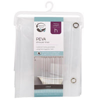 Zenna Home 72 in. H X 70 in. W Clear Solid Shower Curtain Liner PEVA
