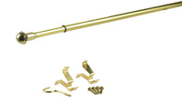 Kenney Brass Gold Curtain Rod 48 in. L X 86 in. L - Open Box