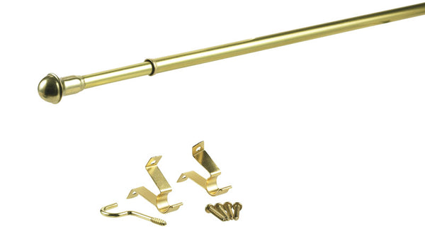 Barra para cortina Kenney de latón dorado, 48 in. L X 86 in. L - Caja abierta