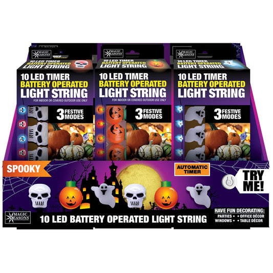 Magic Seasons LED Spooky Light String Halloween Decor (Pack of 12)