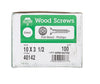 Hillman No. 10 X 3-1/2 in. L Phillips Zinc-Plated Wood Screws 100 pk
