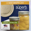 Superb Wide Mouth Canning Lid 12 pk (Pack of 24)