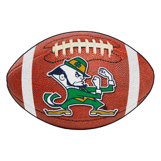 Notre Dame Leprechaun Football Rug - 20.5in. x 32.5in.