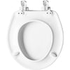 Mayfair Slow Close Round White Enameled Wood Toilet Seat