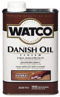 Watco Transparent Natural Oil-Based Danish Oil 1 pt (Pack of 6)