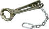 Bull Lead With Chain, Nickel-Plated, 13.5-In.