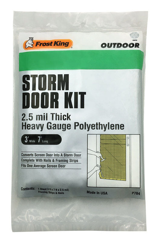 Frost King Clear Plastic Patio Outdoor Storm Window Kit 72 L x 36 W x 2.5 mil Thick. in.
