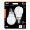 Feit Enhance A15 E12 (Candelabra) LED Bulb Soft White 60 Watt Equivalence 2 pk