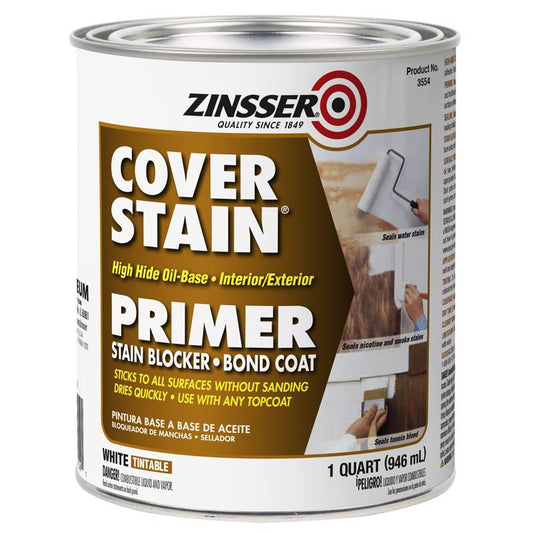 Zinsser Cover Stain White Primer 1 qt (Pack of 6).
