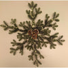 Celebrations LED Prelit Warm White Pine Snowflake Wreath (Pack of 4)