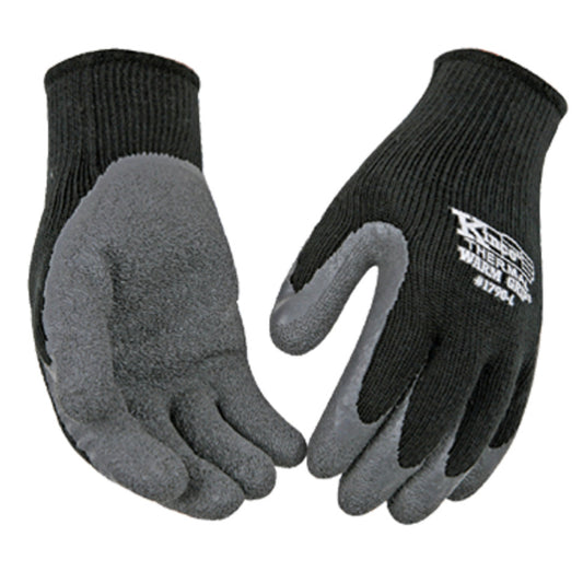 Kinco Warm Grip L Latex Coated Thermal Black Dipped Gloves