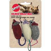 Spot Burlap Mice W/ Catnip