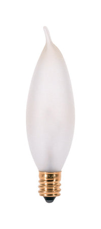 Satco 15 watts CA9 Chandelier Incandescent Bulb E12 (Candelabra) Soft White 1 pk (Pack of 25)