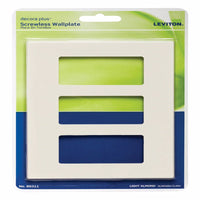 Leviton Decora Plus Almond 3 gang Polycarbonate Decorator Screwless Wall Plate 1 each - Deal of The Week