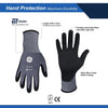 General Electric Unisex Dipped Gloves Black/Gray XL 1 pair