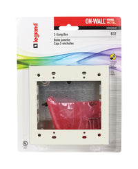 Legrand Square Metal 2 gang Outlet Box Ivory - Deal of The Week
