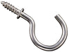 National Hardware Nickel Plated Silver Steel 1 in. L Cup Hook 13 lb 30 pk