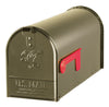 Gibraltar Mailboxes Elite Classic Galvanized Steel Post Mount Venetian Bronze Mailbox