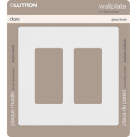 Lutron Claro White 2 gang Plastic Decorator Wall Plate 1 pk