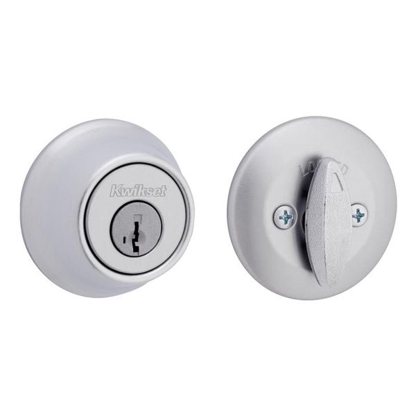 Kwikset Brushed Chrome Metal Deadbolt