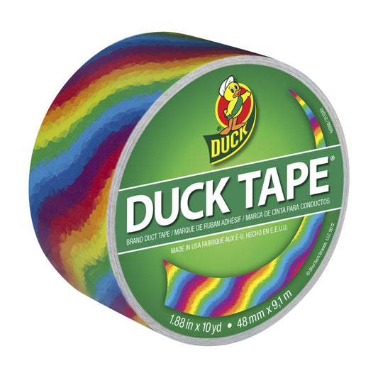 Duck 1.88 in. W X 10 yd L Multicolored Rainbow Duct Tape